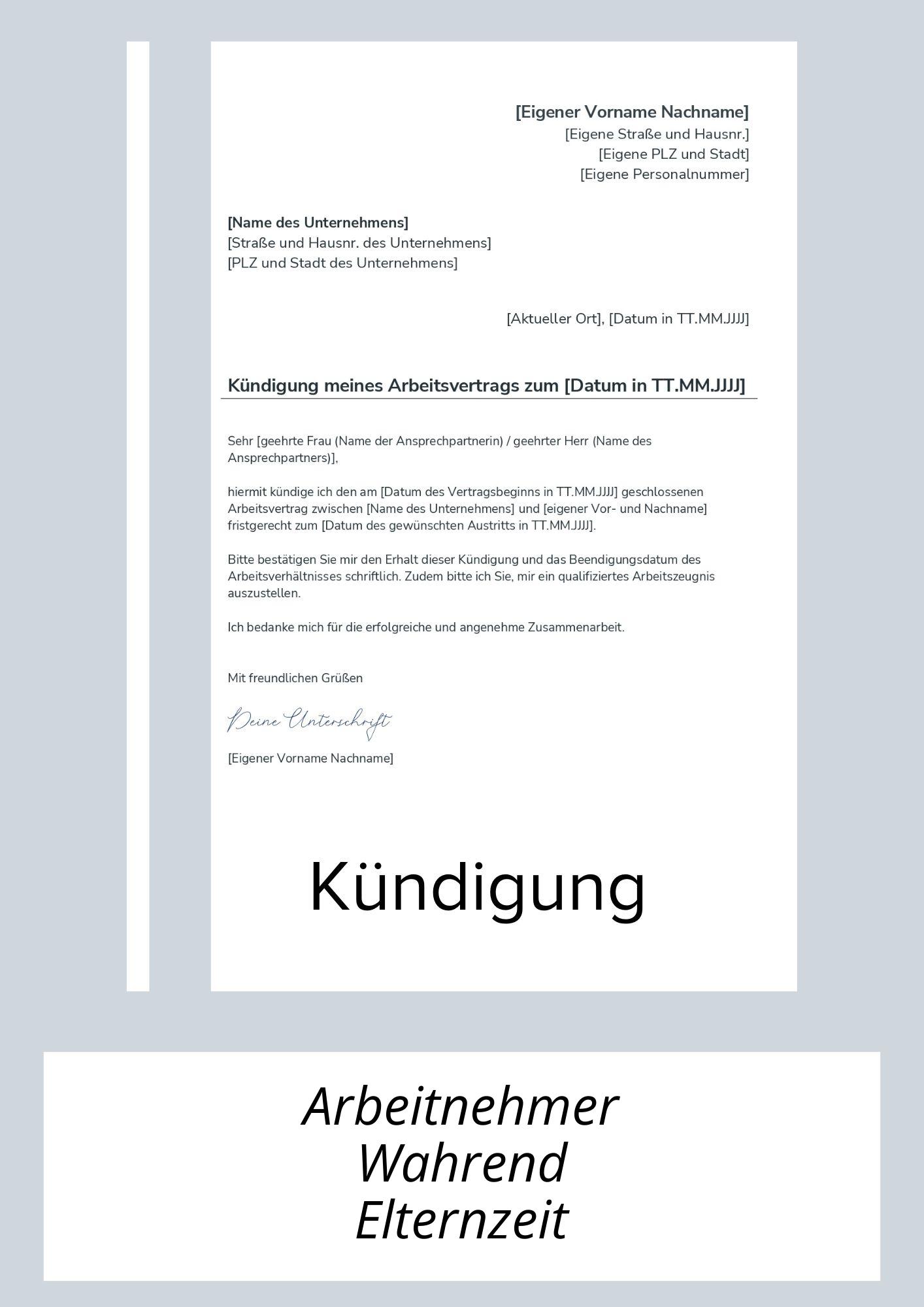 Kündigung Arbeitnehmer Während Elternzeit