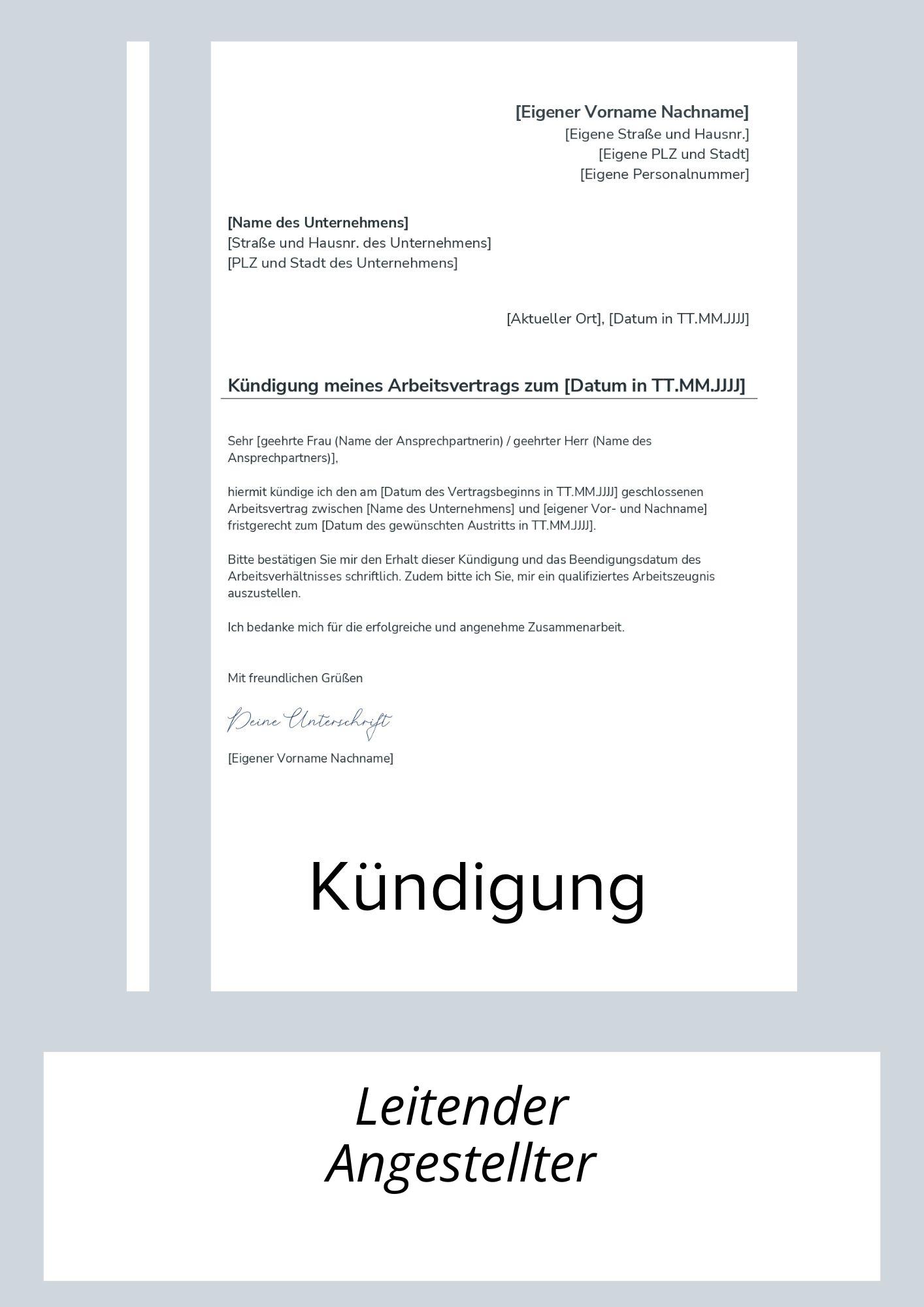 Kündigung Leitender Angestellter